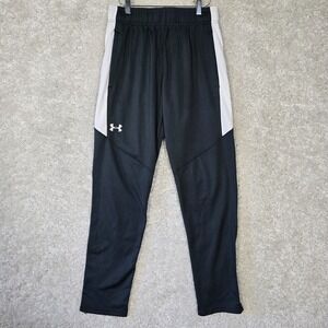 Under Armour Pants Mens Medium Gray White Zip Ankle Pull-On Athletic Casual